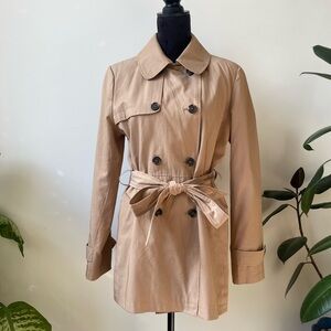 Chaps Double-Breasted Trench Coat – Size Large